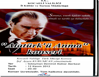 ATATÜRK'Ü ANMA KONSERİ